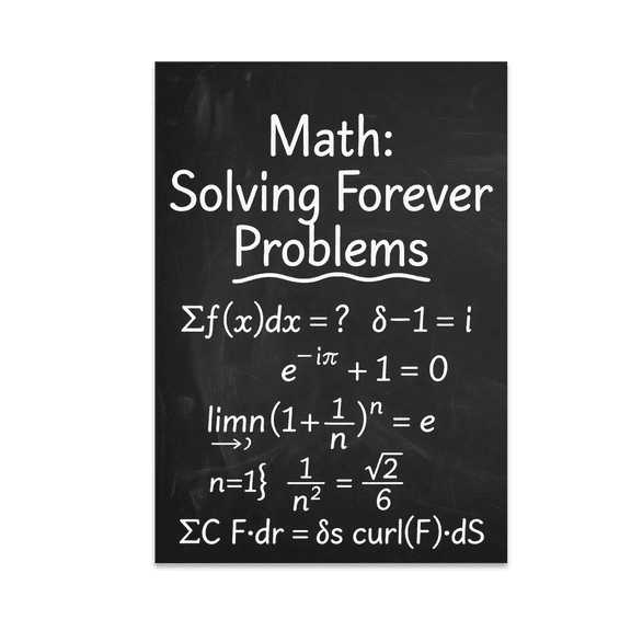 Funny Math Wall Art - Math Enthusiast - 13x19 Poster Print