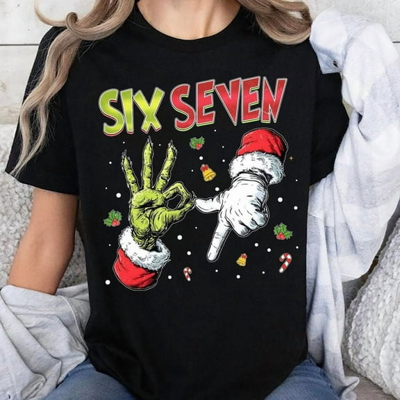 Funny Mean Guy Christmas - Six Seven Unisex T-Shirt, Sizes S-5XL - Gategoo