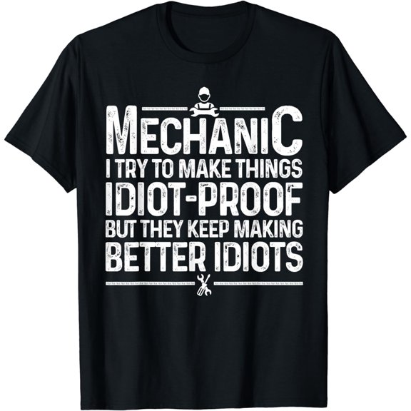 Funny Mechanic Design For Men Dad Car Garage Auto Mechanics T-Shirt