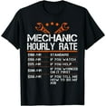 thumbnail image 1 of Funny Mechanic Hourly Rate Gift Shirt Labor Rates T-Shirt Black Medium, 1 of 3