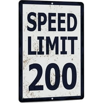 Funny Mechanic Metal Tin Sign Wall Decor Man Cave Bar Speed Limit 200 MPH