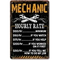 thumbnail image 1 of Funny Mechanic Shop Sign Mechanic Hourly Rate Metal Tin Sign Vintage Garage Shop Rates Signs Mechanical Garage Accessories Auto Garage Decor Tool Wall Art Signs 8 X 12 Inch, 1 of 14
