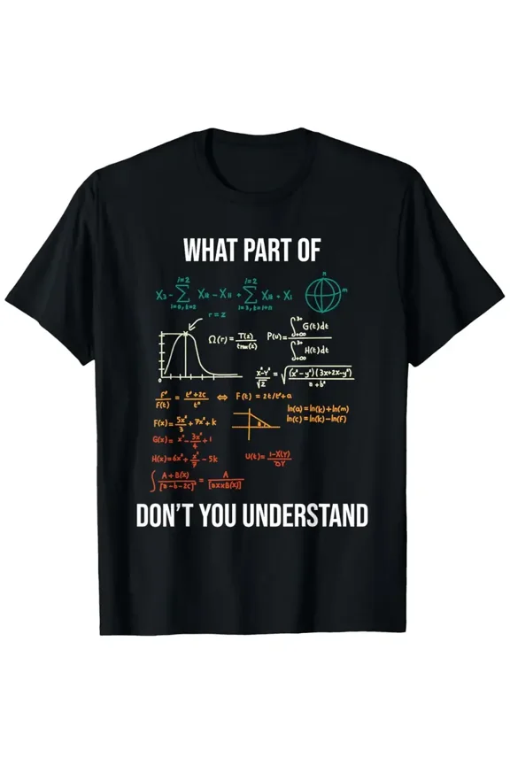 Funny Mechanical Engineer Maths T-Shirt with Mechanical Gear & Equation Design - Casual Short Sleeve Round Neck Tee for Engineers, STEM Students, Gym & Casual Attire