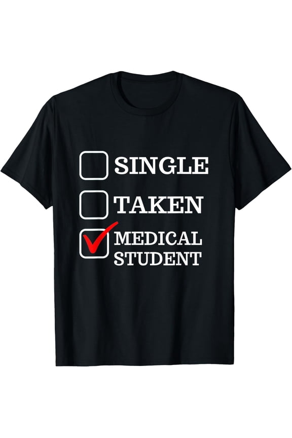 Funny Med School Student Gift Idea for Medical School First T-ShirtMen and women, Black T-shirt, size: Extra large