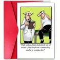 thumbnail image 1 of Funny Medical Humor Greeting Card - "Potato Chip Blood Test" Design - Blank Inside with Envelope - Ideal for Friends and Family Sharing Laughs, 1 of 2