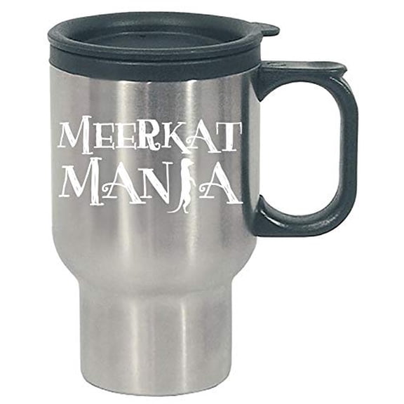 Funny Meerkat - Manja - Mammal Wildlife Suricata Viverrine Humor - Stainless Steel Travel Mug