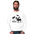 thumbnail image 1 of Funny Meese Moose Animal Humor Sweatshirt for Men or Women Brisco Brands X, 1 of 6