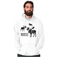 thumbnail image 1 of Funny Meese Moose Animal Humor Unisex Plus Fleece Graphic Hoodie Brisco Brands 4X, 1 of 6