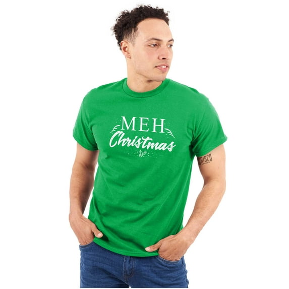 Funny Meh Christmas Anti-Xmas Season Men's Graphic T Shirt Tees Brisco Brands S