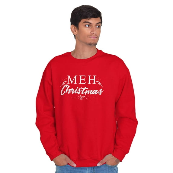 Funny Meh Christmas Anti-Xmas Season Unisex Plus Size Sweatshirt Brisco Brands 3X