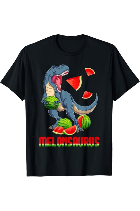 Funny Melonsaurus Watermelon Dinosaur Summer Tropical Fruits T-Shirt Unisex S-5XL Hot Trending Shirt, Vintage Birthday Gift