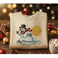 thumbnail image 1 of Funny Melting Snowman Embroidered Christmas Sweatshirt, Retro Winter Humor Pullover, Cute Holiday Gift for Men and Women, 1 of 4