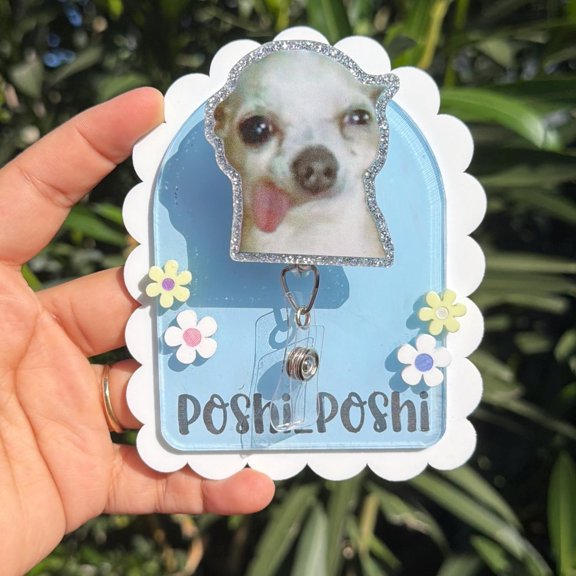 Funny Meme Badge Reel Nurse Badge Reel ID Holder Retractable ID Funny Dog Meme Student