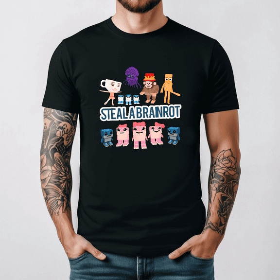 Funny Meme Brain Rot Gamer Design Internet Humor Artwork Unisex T-Shirt, S-3XL