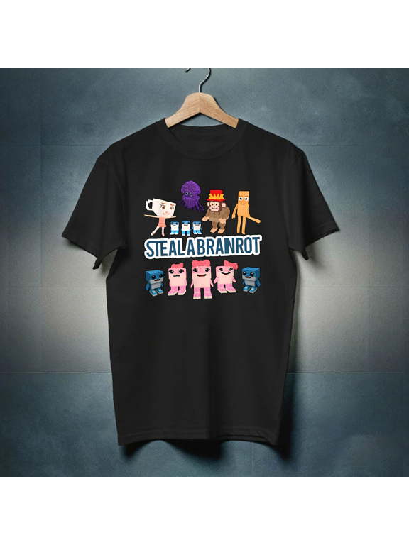 Funny Meme Brain Rot Shirt Funny Gamer Design Gift For Parent Unisex T-Shirt, up to Size 5XL