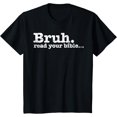 thumbnail image 1 of Funny Meme Bruh Read Your Bible Christian Religious Faith T-ShirtMen and women, Black T-shirt, size: Extra large, 1 of 4