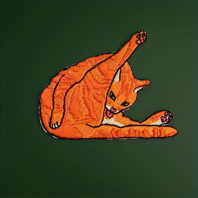 Funny Meme Cat Embroidered Patches for Jackets, Bags, and Crafts