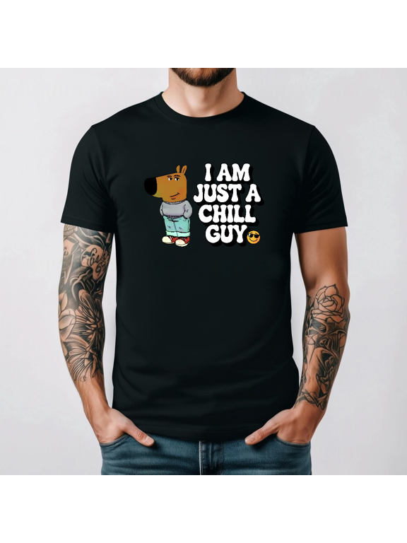 Funny Meme Chill Guy Relaxed Easygoing Sarcastic Graphic Unisex T-Shirt, S-3XL