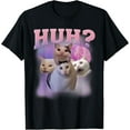 thumbnail image 1 of Funny Meme Huh Cat Shirt Cat Lovers Humor T-Shirt Tee, 1 of 4