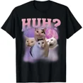 thumbnail image 1 of Funny Meme Huh Cat Shirt Cat Lovers Humor T-Shirt, 1 of 4
