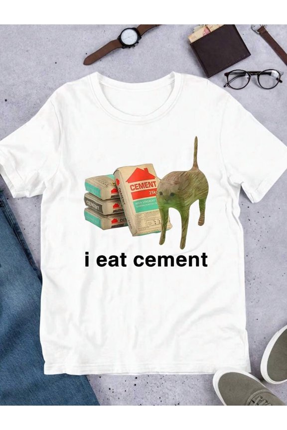 Funny Meme "I Don't Know How Long I Can Keep Killing Water Voles" With Water Vole Riding Motorcycle Graphic Print Men's Standard T-Shirt Humorous, funny and fun short-sleeved shirts Unisex |S-5XL