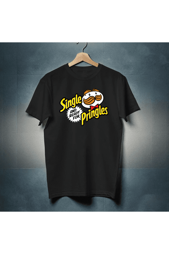 Funny Meme Single Pringles Snack Chips Food Joke Potato T-Shirt, for men & women, up to size 5XL