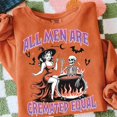 thumbnail image 1 of Funny All Men Are Cremated Equal Sweatshirt, Feminist Halloween Sweatshirt, Retro Woman Halloween Sweatshirt, Trendy Spooky Girly Shirt Sweatshirt, Autumn Girly, 1 of 5