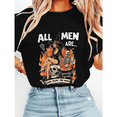 thumbnail image 1 of Funny All Men Cremated Print T-shirts Feminist Witch Graphic Tees Halloween Spooky Girl Casual Tops Short Sleeve Cotton Shirts for Daily Outfits Black,3XL, 1 of 6