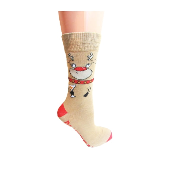 Funny Men's Novelty Christmas Holiday Reindeer Socks
