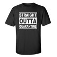 thumbnail image 1 of Funny Men's Unisex Straight Outta Quarantine Short Sleeve T-shirt-Black-6xl, 1 of 4