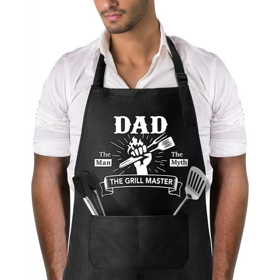 Funny Mens Apron with Pockets for Grilling BBQ Cooking,Birthday Gifts for Men Dad Grandpa Friends