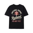 thumbnail image 1 of Greenink Funny Mens Husband Wife T-Shirt - Emotional Support Husband Do Not Pet Dad Humor Joke Father Day Shirt, 1 of 6
