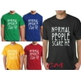 thumbnail image 1 of Funny Mens Normal People Scare Me Printed T-Shirt Short Sleeve T-Shirt Soft and Comfy Shirt, Lightweight Shirt Color Irish Green 2X-Large, 1 of 3