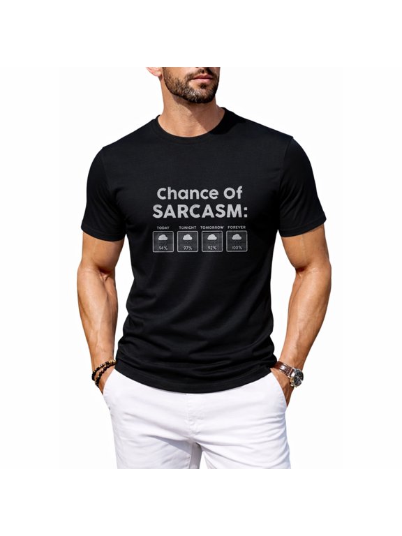Men's Funny Sarcastic Saying Graphic T-Shirt, Casual Short Sleeve Crew Neck Tee