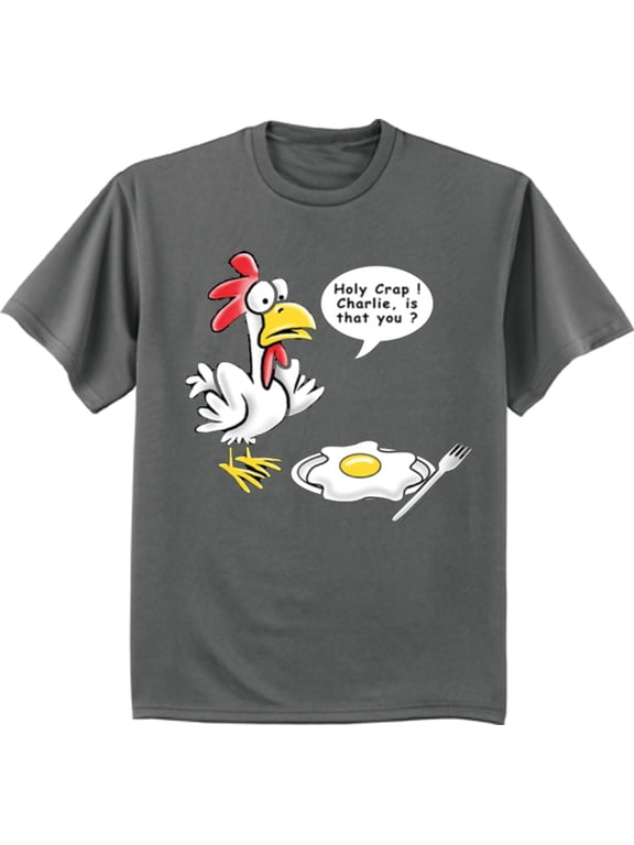 Funny Mens Tee Shirt Chicken Egg