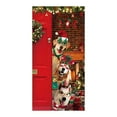 thumbnail image 1 of Funny Merry Christmas Door Cover Backdrop, Cute Animals Background for Xmas Holidays New Year Party Winter Decoration, 1 of 6