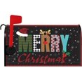 thumbnail image 1 of Funny Merry Christmas Mailbox Cover Santa Hat Snowflake Buffalo Plaid Elk Magnetic Mailbox Covers Standard Size 21x25.5 Inch for Outdoor Home Garden Winter Mail Box Wraps Post Letter Cover, 1 of 6