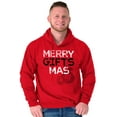 thumbnail image 1 of Funny Merry Christmas Presents Pun Unisex Plus Fleece Graphic Hoodie Brisco Brands 4X, 1 of 5