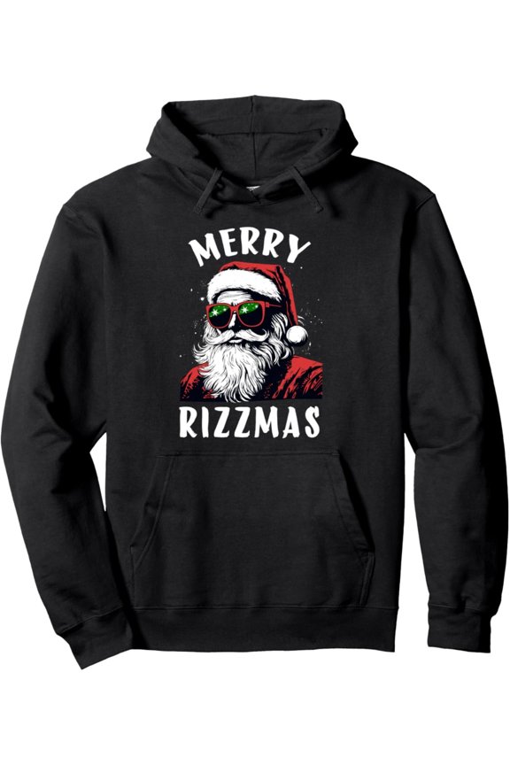 Funny Merry Christmas Santa Claus Charisma Cool Pullover Hoodie for Teens, Crew Neck Sweatshirt, Ultra Soft, Breathable, Casual Loose Trendy Long Sleeve Hooded Sweats