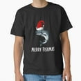 thumbnail image 1 of Funny Merry Fishmas Pun For A Fisherman Angler With A St. Nick Hat G22090 Unisex T-Shirt, Up to Size 5XL, 1 of 2