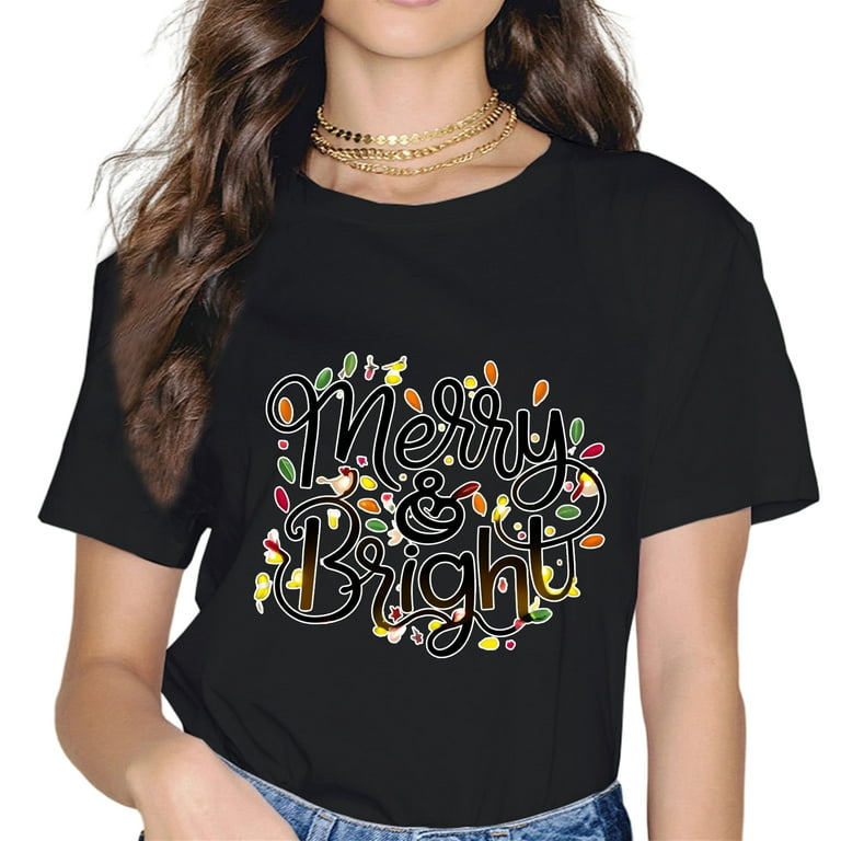 Funny Merry and Bright Christmas Lights Xmas Holiday T-Shirt
