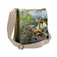 thumbnail image 1 of Funny Messenger Bag, Frog Above the Snail, Unisex Cross-body, by Ambesonne, 1 of 2