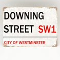 thumbnail image 1 of Funny Metal Bathroom Signs Downing Street Sw1 London Street Road Vintage Tin Sign Hippie Wall Decor Art Room Home Office Bedroom Festive Metal Fun Decor Housewarming Gift 8x6 inch, 1 of 5