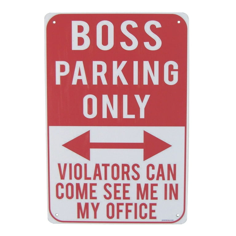 Funny Metal Boss Parking Only Wall Sign Man Cave Garage Office Decor Gag Gift Funny Metal Boss Parking Only Wall Sign Man Cave Garage Office Decor Gag Gift