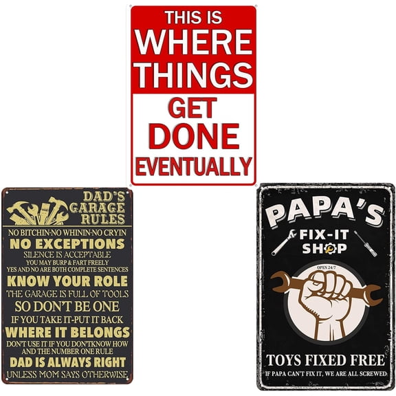 Funny Metal Garage Tin Sign Garage Signs For Men Shop Accessories Garage Vintage Man Cave Signs Funny Garage Signs Papa Gift Man Cave Gifts For Men Metal Tin Sign Garage Decor Man cave Decorations