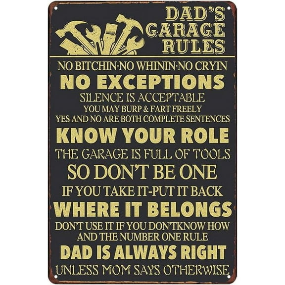 Funny Metal Garage Tin Sign Garage Signs For Men Shop Accessories Garage Vintage Man Cave Signs Personalized Metal Garage Sign This Is Where Things Get Done Eventually Wall Art Decor 8x12 Inch