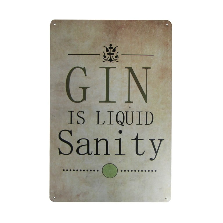 Funny Metal Gin Liquid Sanity Novelty Sign Garage Man Cave Bar Pub Wall Decor Funny Metal Gin Liquid Sanity Novelty Sign Garage Man Cave Bar Pub Wall Decor