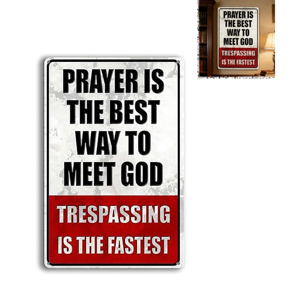 Funny Metal No Trespassing Sign for Private Property, Rustic Posted Sign for Home Yard Garden Door Wall (RL 1 PC)