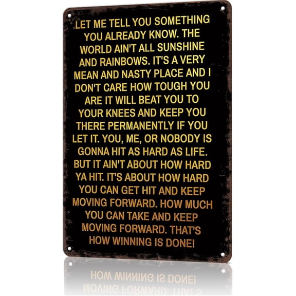 Funny Metal Sign Motivational Quote Vintage Wall Art for Office Dorm Bedroom Bar Garage Decor 8 x 12 Inch