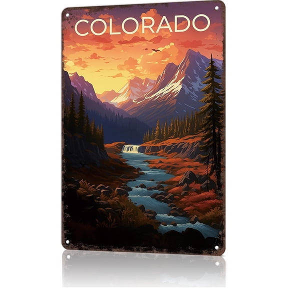 Funny Metal Sign Rocky Mountains Poster Wall Art Tin Home Decor 8x12 Inch